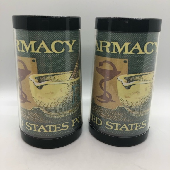 Vintage Set 2 Mugs Therma Serv Plastic Pharmacy - Picture 5 of 9